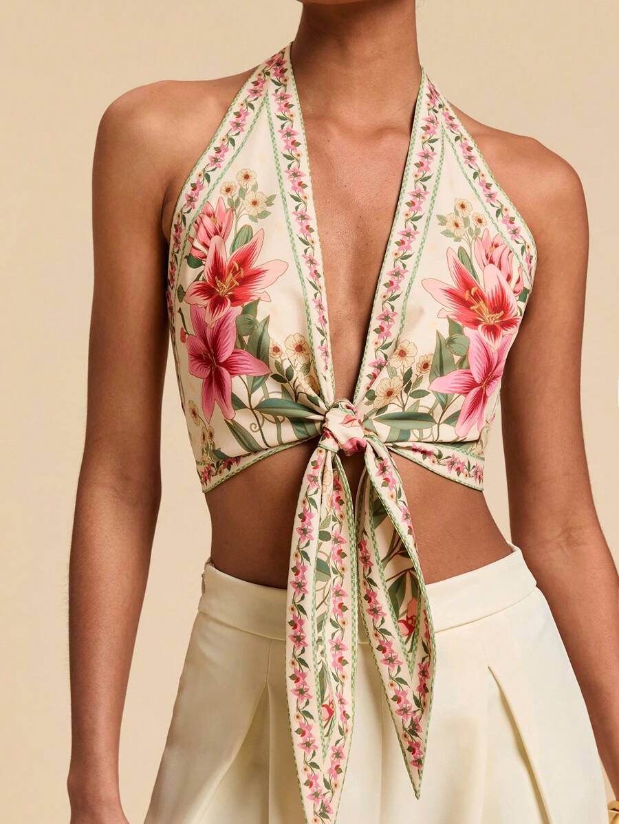BAE | BLOUSE COL ASYMÉTRIQUE LIÉ SOIRÉE