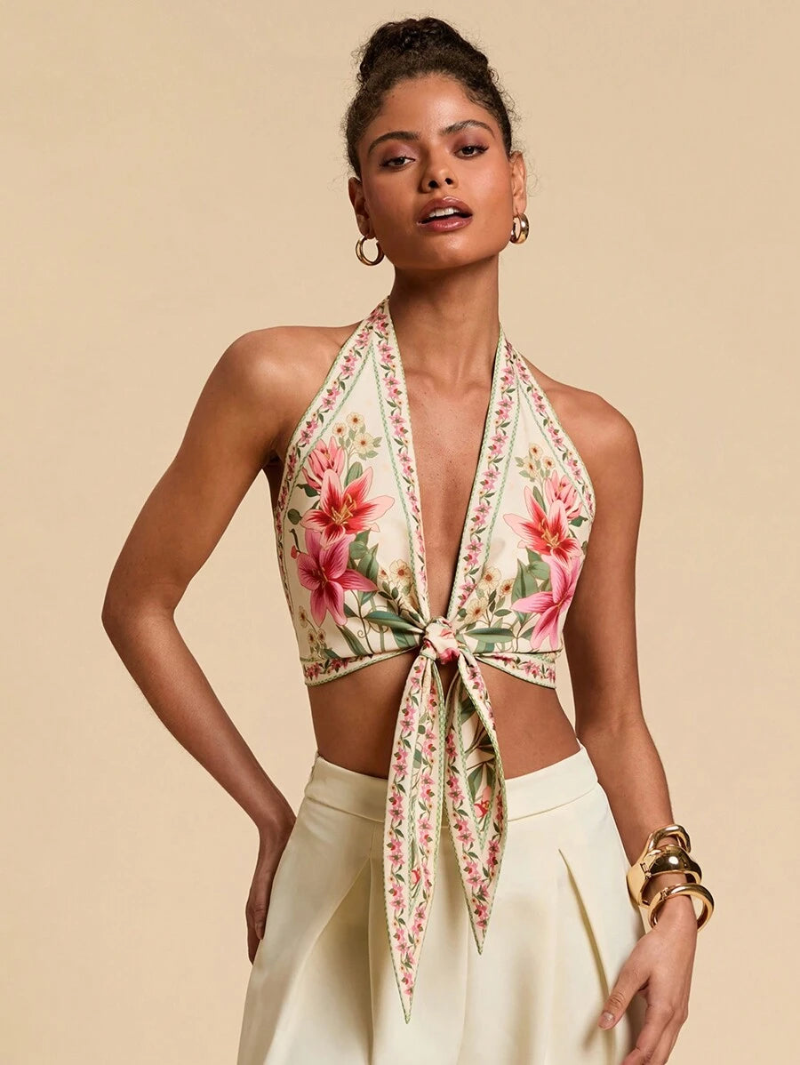 BAE | BLOUSE COL ASYMÉTRIQUE LIÉ SOIRÉE