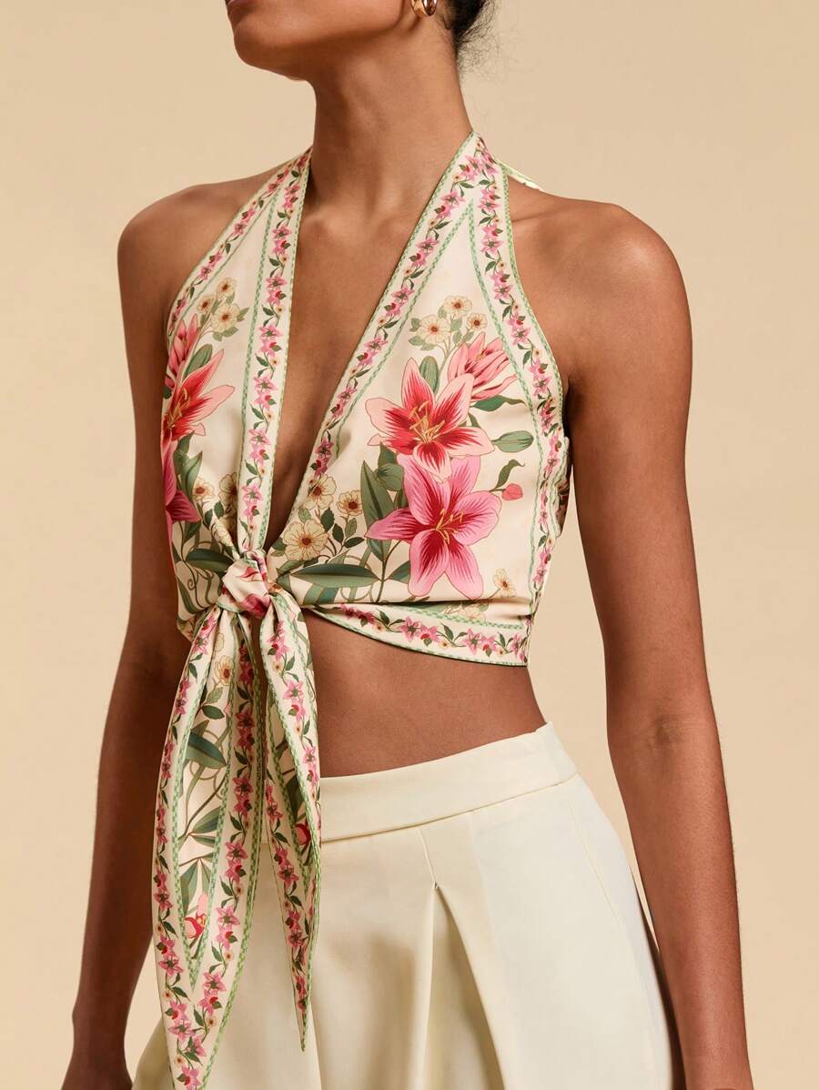 BAE | BLOUSE COL ASYMÉTRIQUE LIÉ SOIRÉE