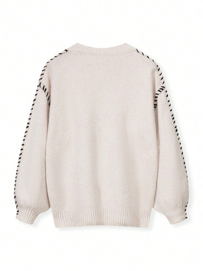 Autumna | Pull Oversize à Bordures Cousues