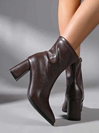 Noelia | Bottines en daim à talons blocs
