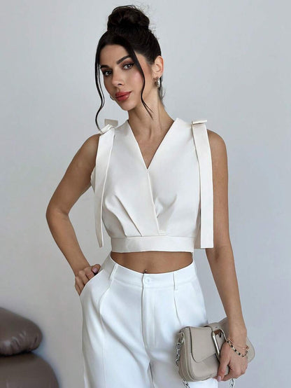 FRENCHY | TOP SANS MANCHES LACE-UP FESTIVAL