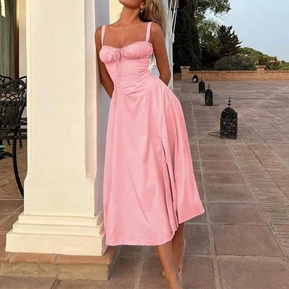 LUNA | ROBE BOHÈME FENDUE À IMPRIMÉ FLORAL