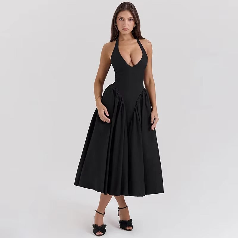 NSANGU | ROBE BICOLORE MI-LONGUE MOULANTE