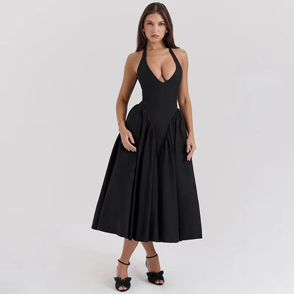 NSANGU | ROBE BICOLORE MI-LONGUE MOULANTE