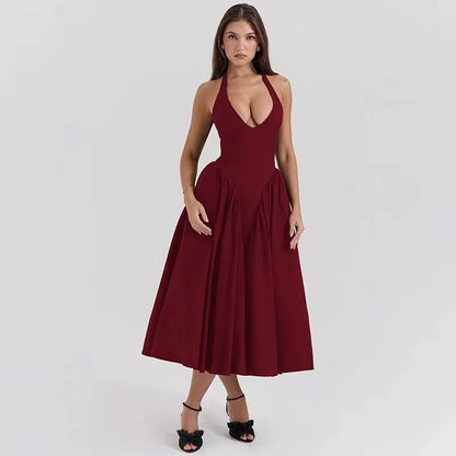NSANGU | ROBE BICOLORE MI-LONGUE MOULANTE